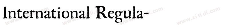 International Regula字体转换